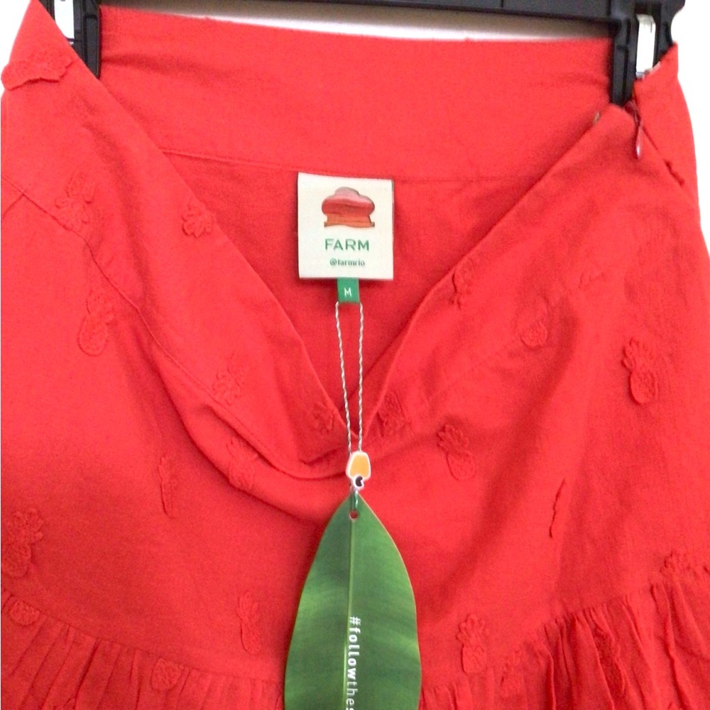 Farm Rio Red 3D Pineapple Mini Skirt - Picture 8 of 8
